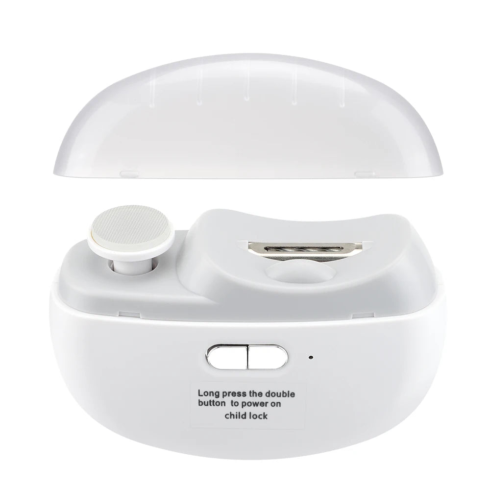 Automatic Electric Nail Clipper, 2 in 1 Auto Fingernail Cutter & Polishing Grinder for Baby Senior Adults, 2-Speed Nail Trimmer