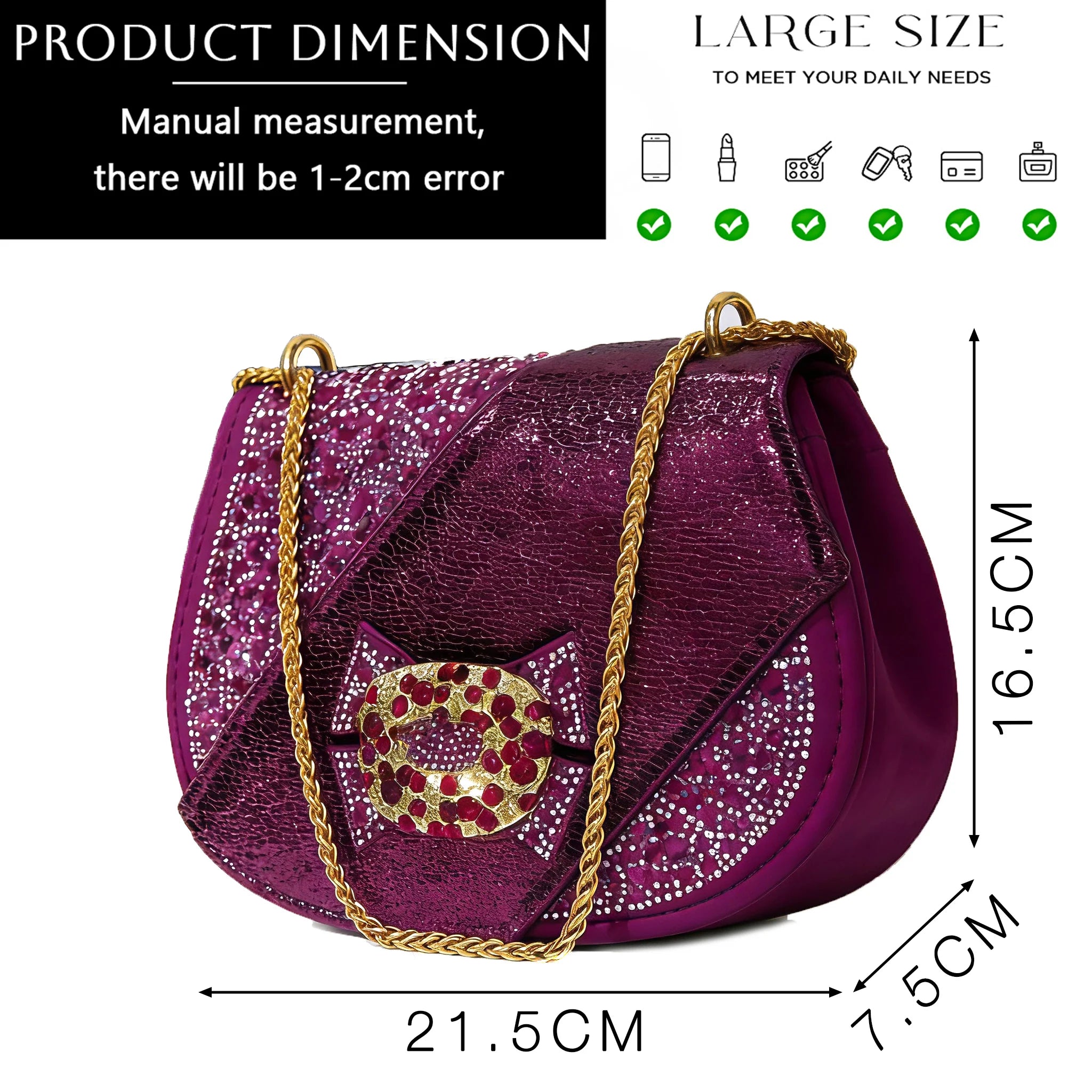 Women Elegant Orange High Heel Shoe and Matching Bag Set with Rhinestone Accents Stylish Peep Toe Design for Party