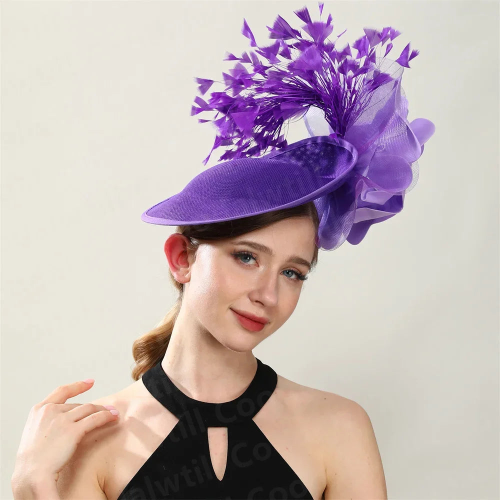 Women's Formal Tea Party Headpiece and Cocktail Church Chapeau Cap Headband Millinery