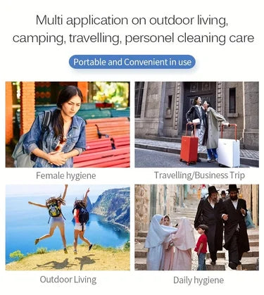 A Very Useful Portable Electric Bidet Sprayer with 2-Level Pressure Adjustment, Handheld Sprayer for Personal Hygiene - Rechargeable, with a Water Tank - Ideal for Travel, Camping, and Daily Use