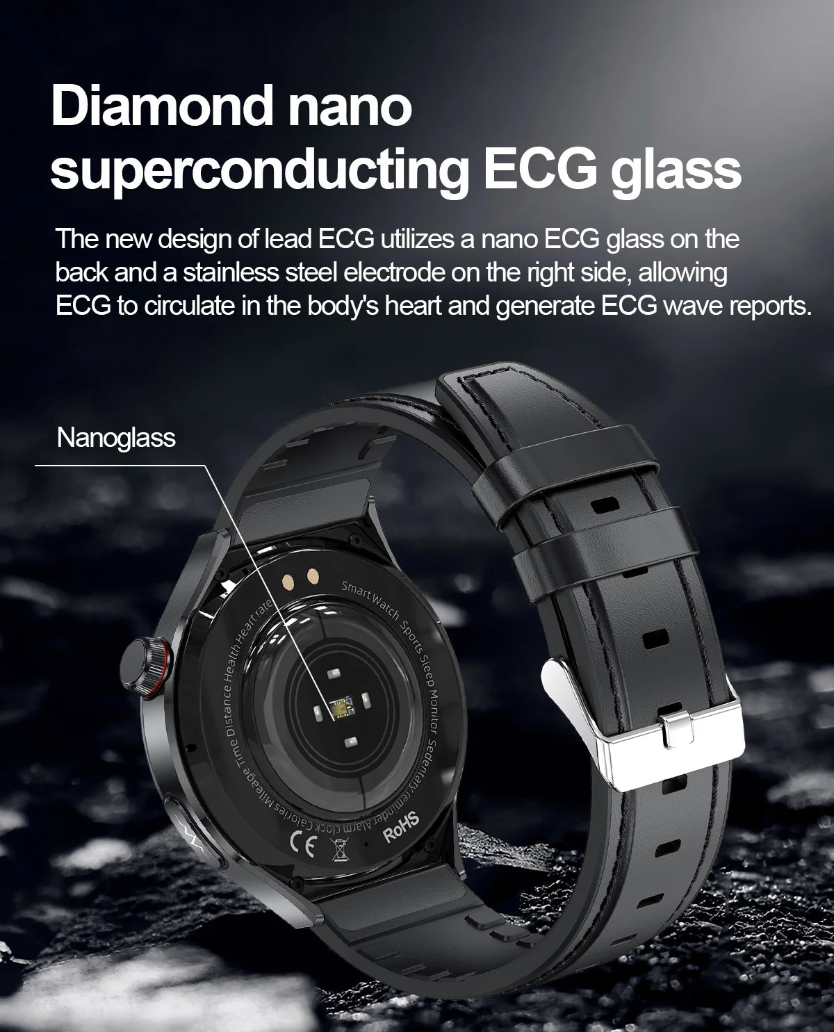Nursing Grade Health Smartwatch | ECG+PPG Blood Lipid Uric Acid Body Temp