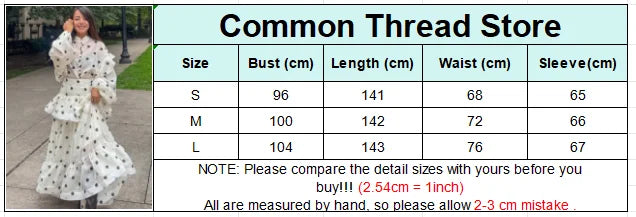 Polka Dot Skirt 2 Piece Set Women Casual High Collar Tie Full Sleeves Elastic High Waist Long Skirt Suit Lady Daily Outfit New