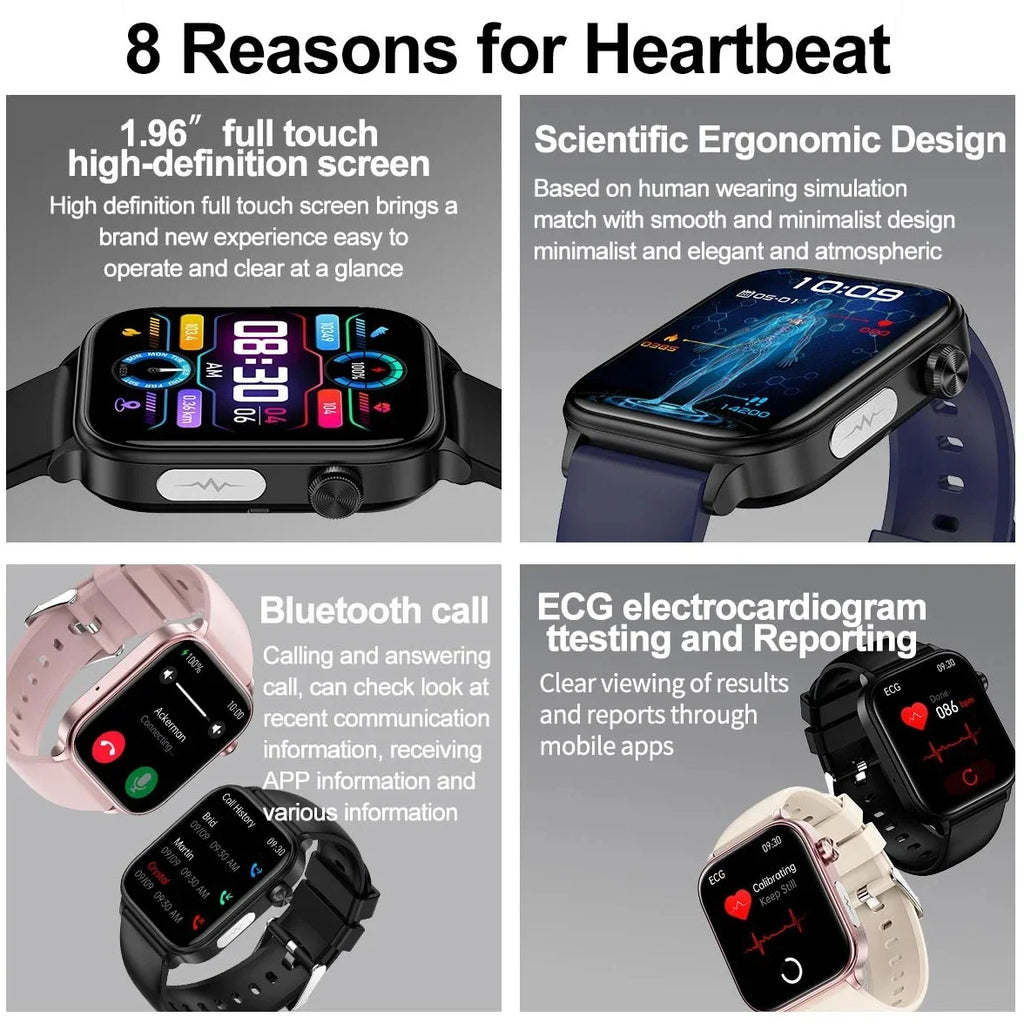 2025 AI Health Smartwatch | ECG+PPG Blood Lipids Uric Acid Body Composition | Men