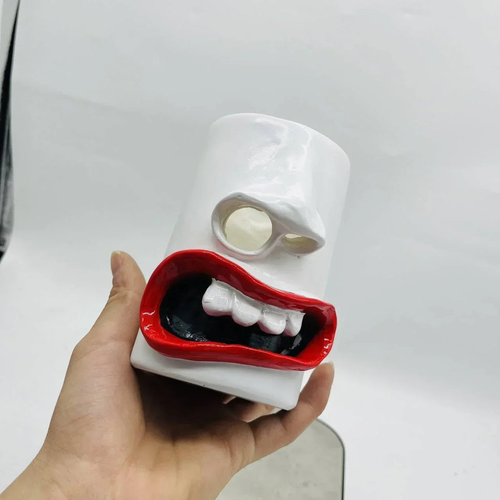 1pcs 2026New Fun Resin Facial Decoration Ornament,Napkin Dispenser Storage Box,Suitable for Bathroom,Bedroom Vanity Table,Home