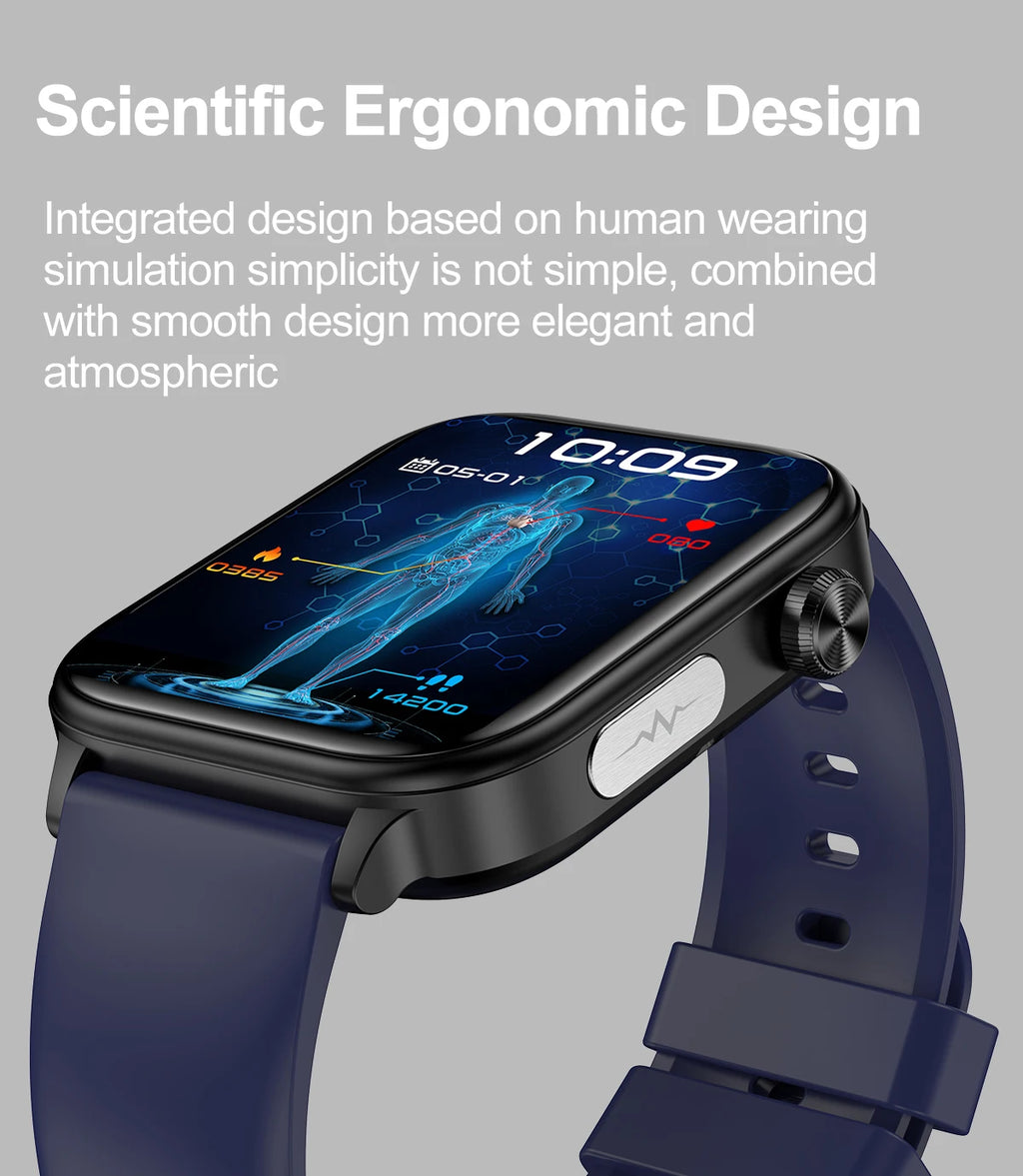 2025 AI Health Smartwatch | ECG+PPG Blood Lipids Uric Acid Body Composition | Men