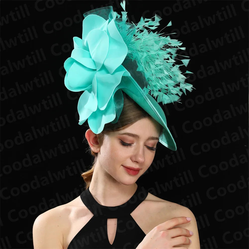 Women's Formal Tea Party Headpiece and Cocktail Church Chapeau Cap Headband Millinery