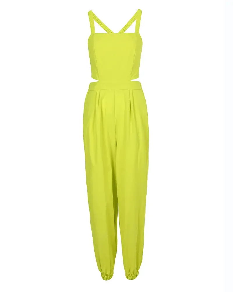 Elegant Women's jumpsuit Summer Fashion Strap Hollow Sexy Off waist Printed jumpsuit
