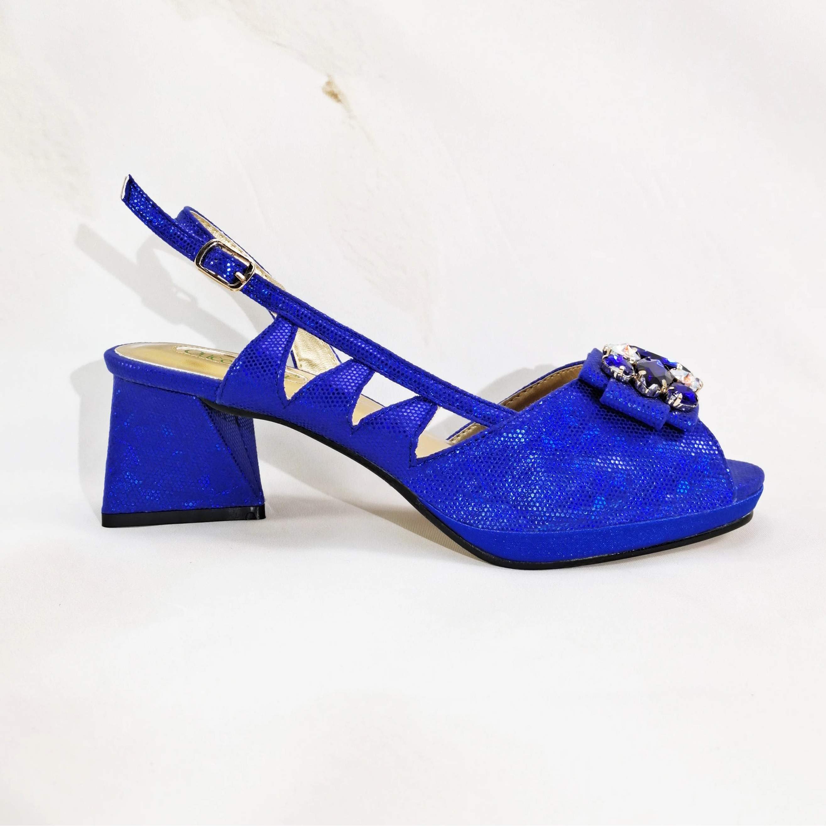 New-Season Peep Toe Ladies Elegant Coral Color Diamond-Embellished High Heels Italian-Designed Shoe and Handbag Set