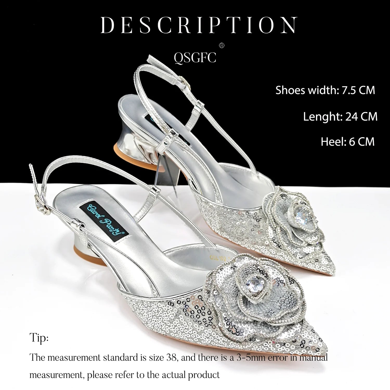 Elegant Rhinestone Flower Design Style White Color Party Wedding Pointed Toe Women Shoes and Bag Set
