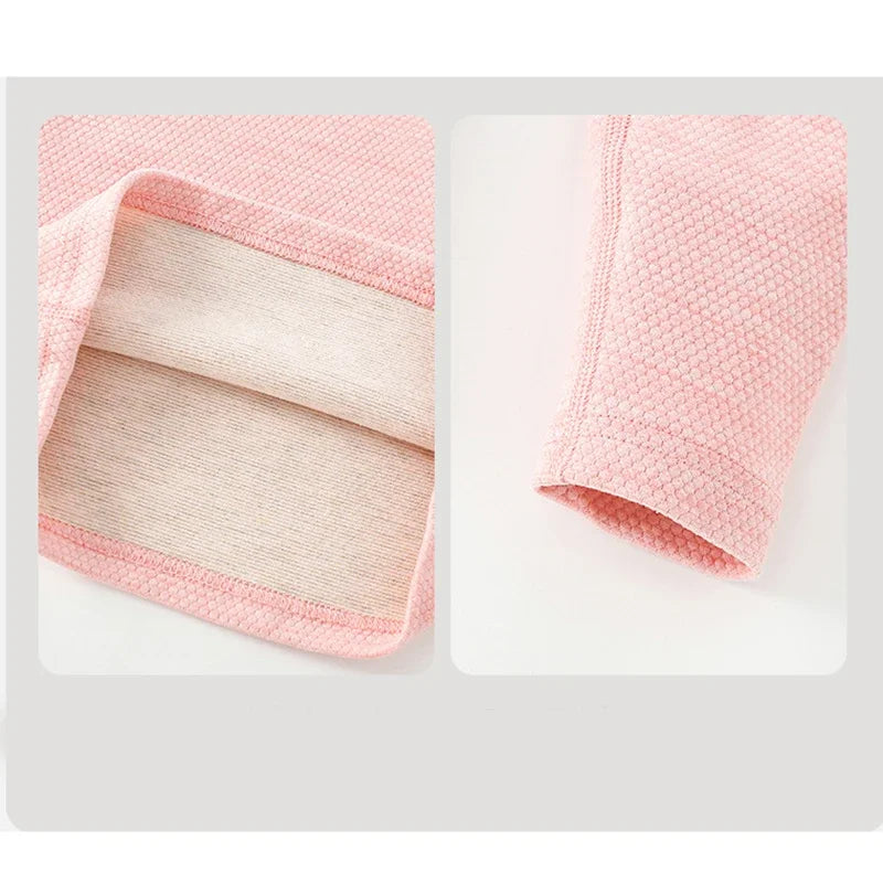 Boys Thermal Fleece Thermal Underwear 37°C Constant Temperature Warm Two-Piece Winter Pajamas Set Unisex Kids Long Johns for Ages 7-13