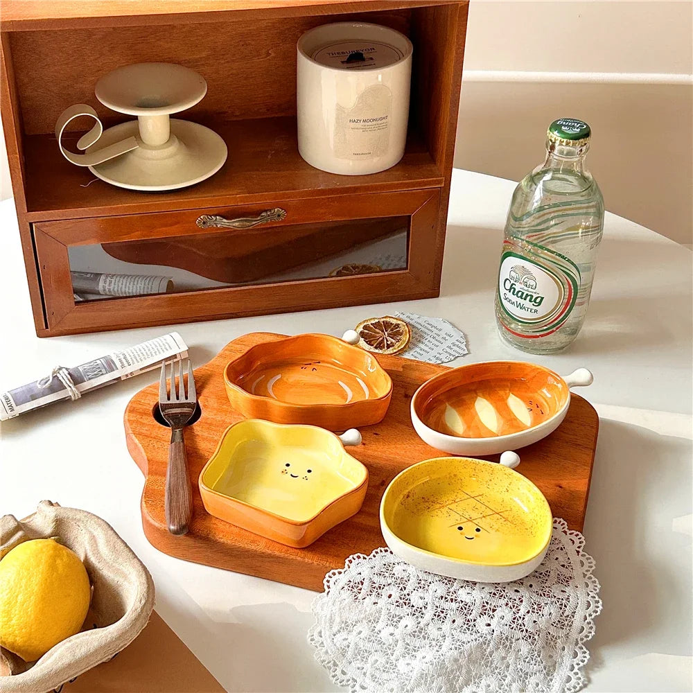 Bread Shaped Ceramic Dipping Dish | Cute Sauce Plates & Tableware | HotTrendyPicks