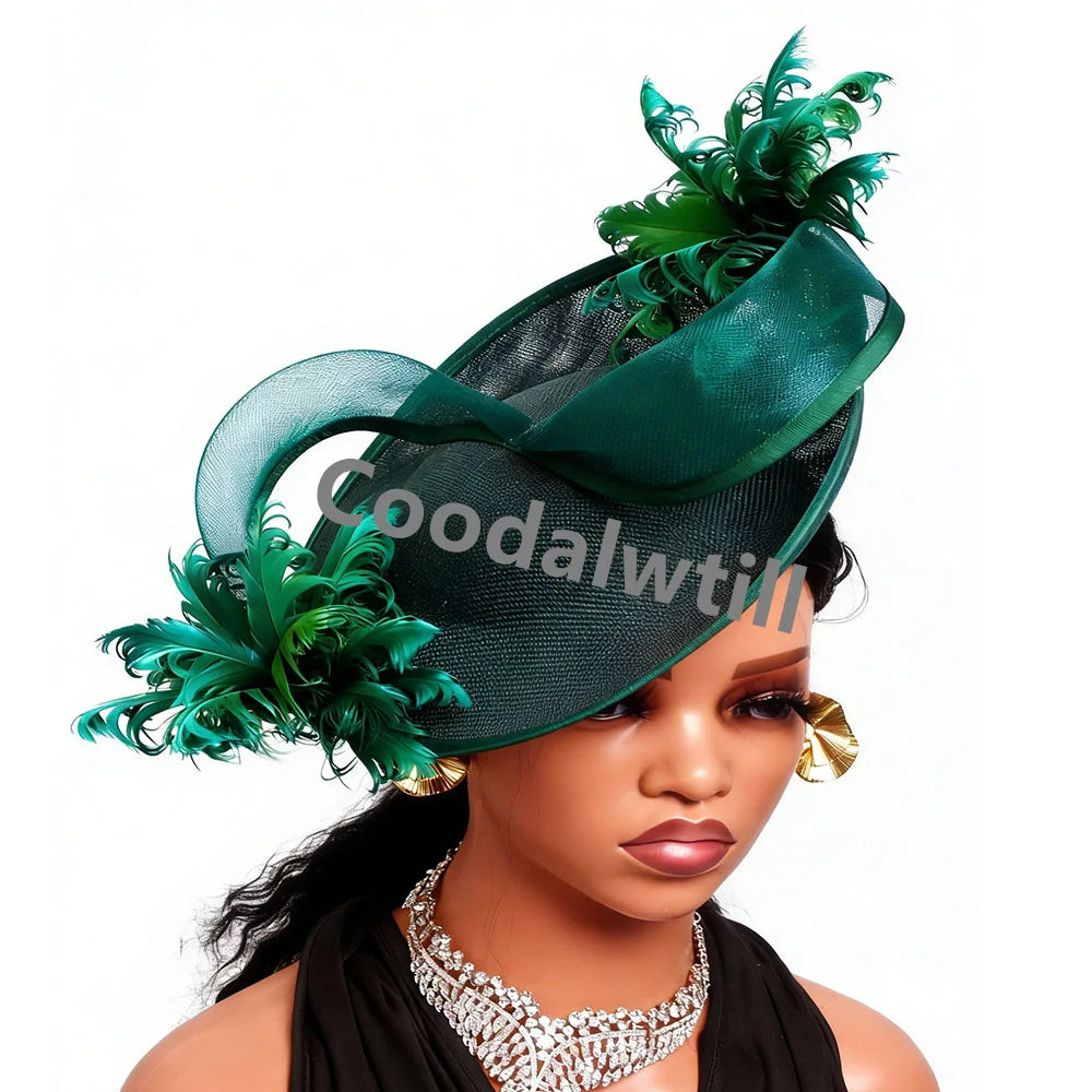 Women's Fascinator Derby Headpiece Feather Fancy Caps