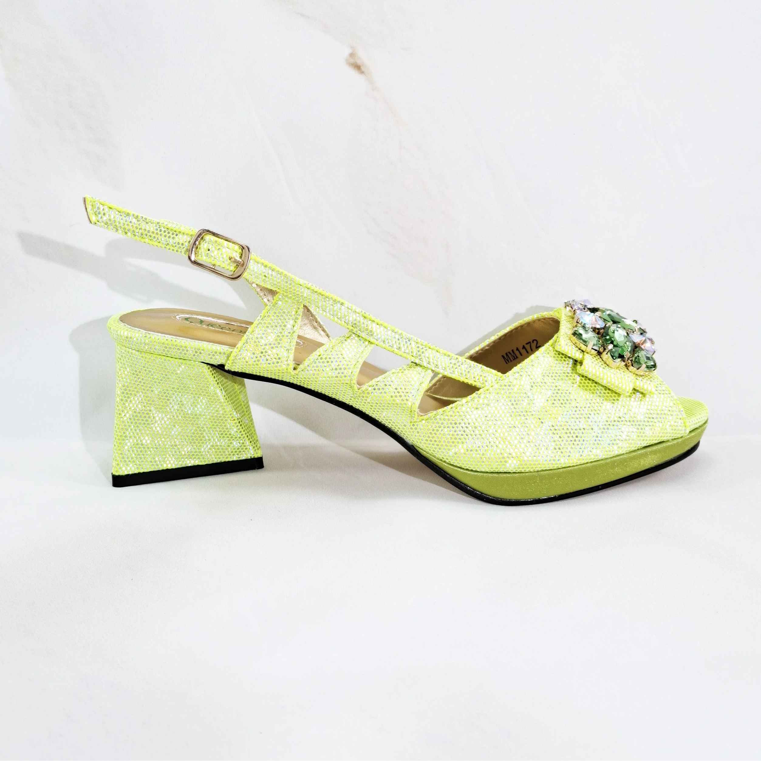 New-Season Peep Toe Ladies Elegant Coral Color Diamond-Embellished High Heels Italian-Designed Shoe and Handbag Set