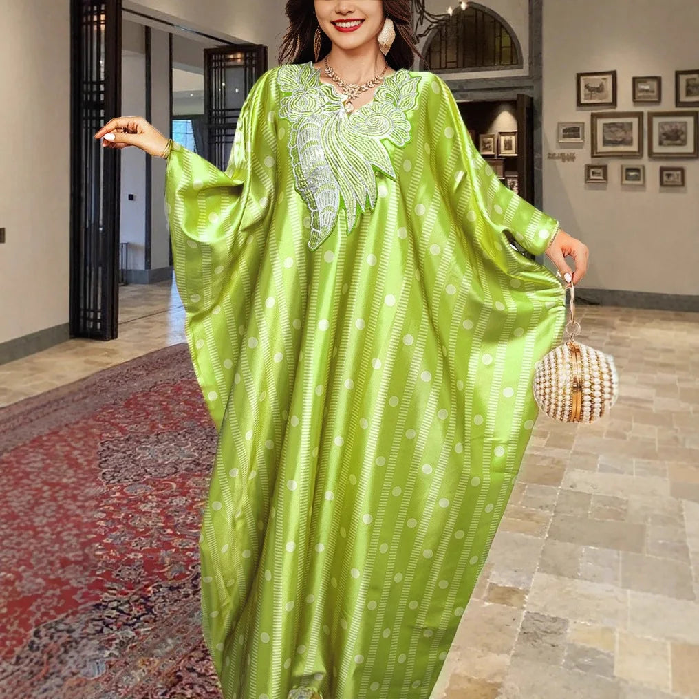 Women African Muslim Fashion Kaftan Evening Party Dresses Boubou Outfits