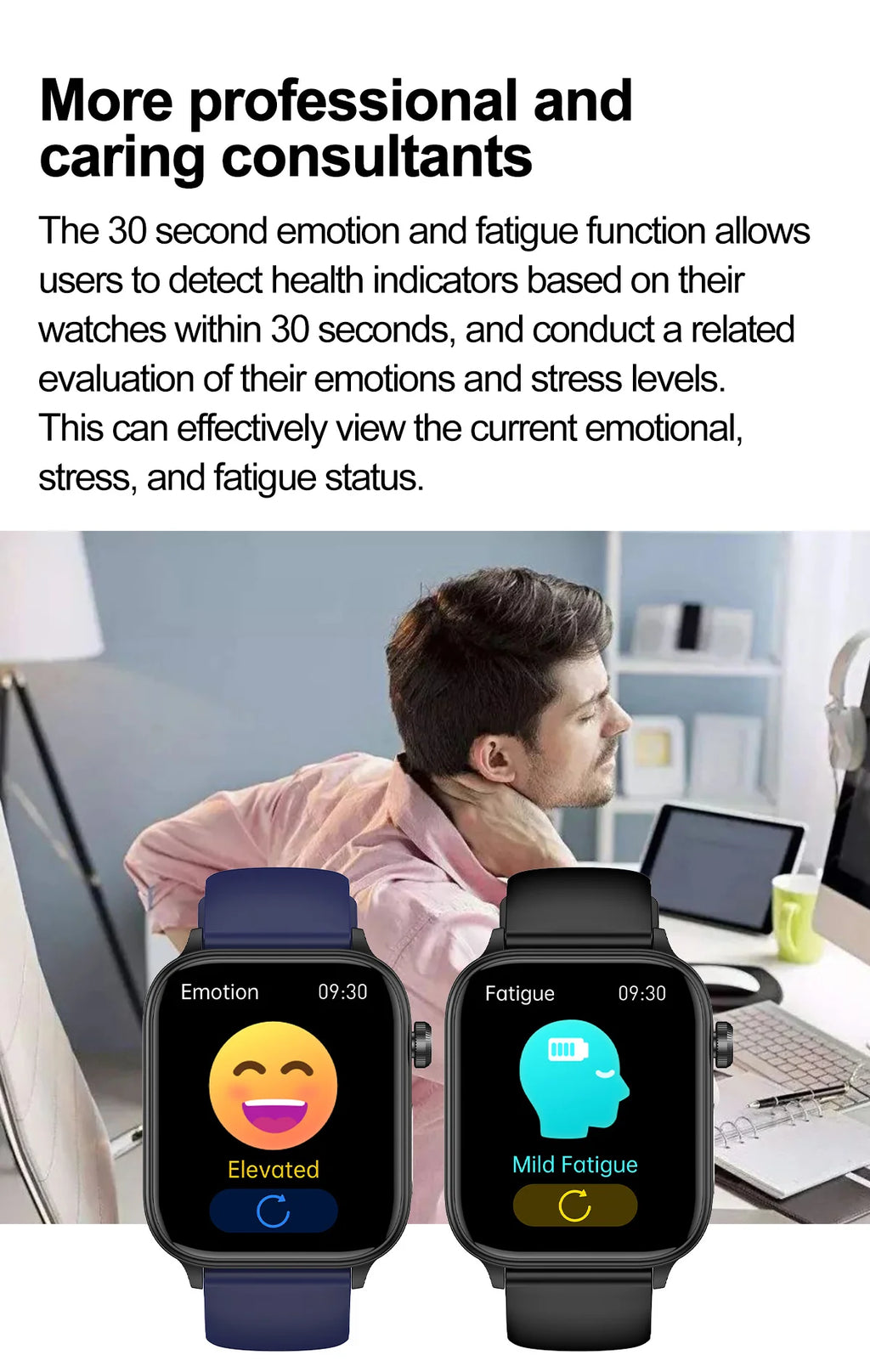 2025 AI Health Smartwatch | ECG+PPG Blood Lipids Uric Acid Body Composition | Men