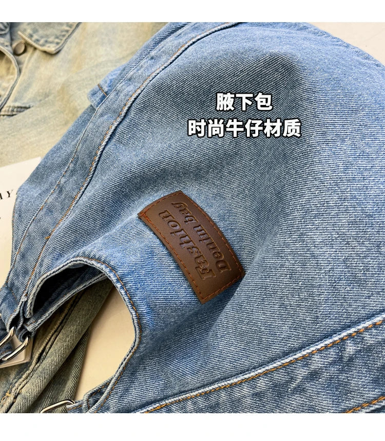 Fashion Luxury Women's Shoulder Bag Denim Fabric High Quality Women's Handbags Large Capacity Multi Functional Women‘s Tote Bag