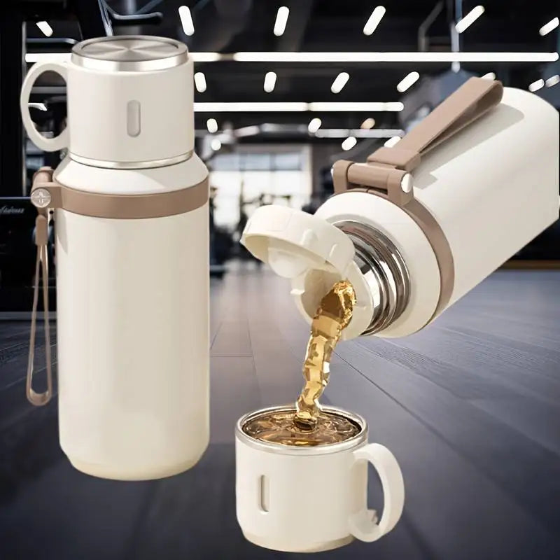 600ml Stainless Steel Travel Thermal Mug | Leak-Proof Thermos Coffee Cup