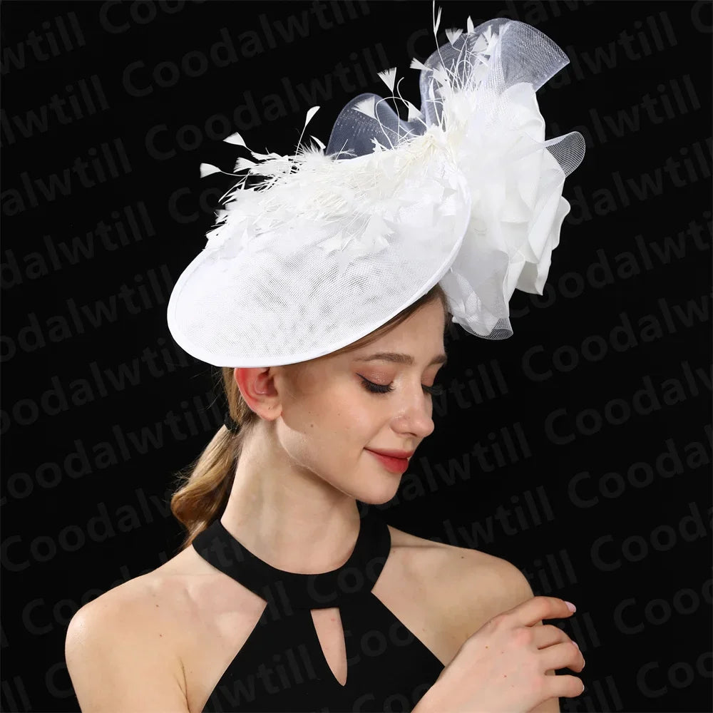 Women's Formal Tea Party Headpiece and Cocktail Church Chapeau Cap Headband Millinery