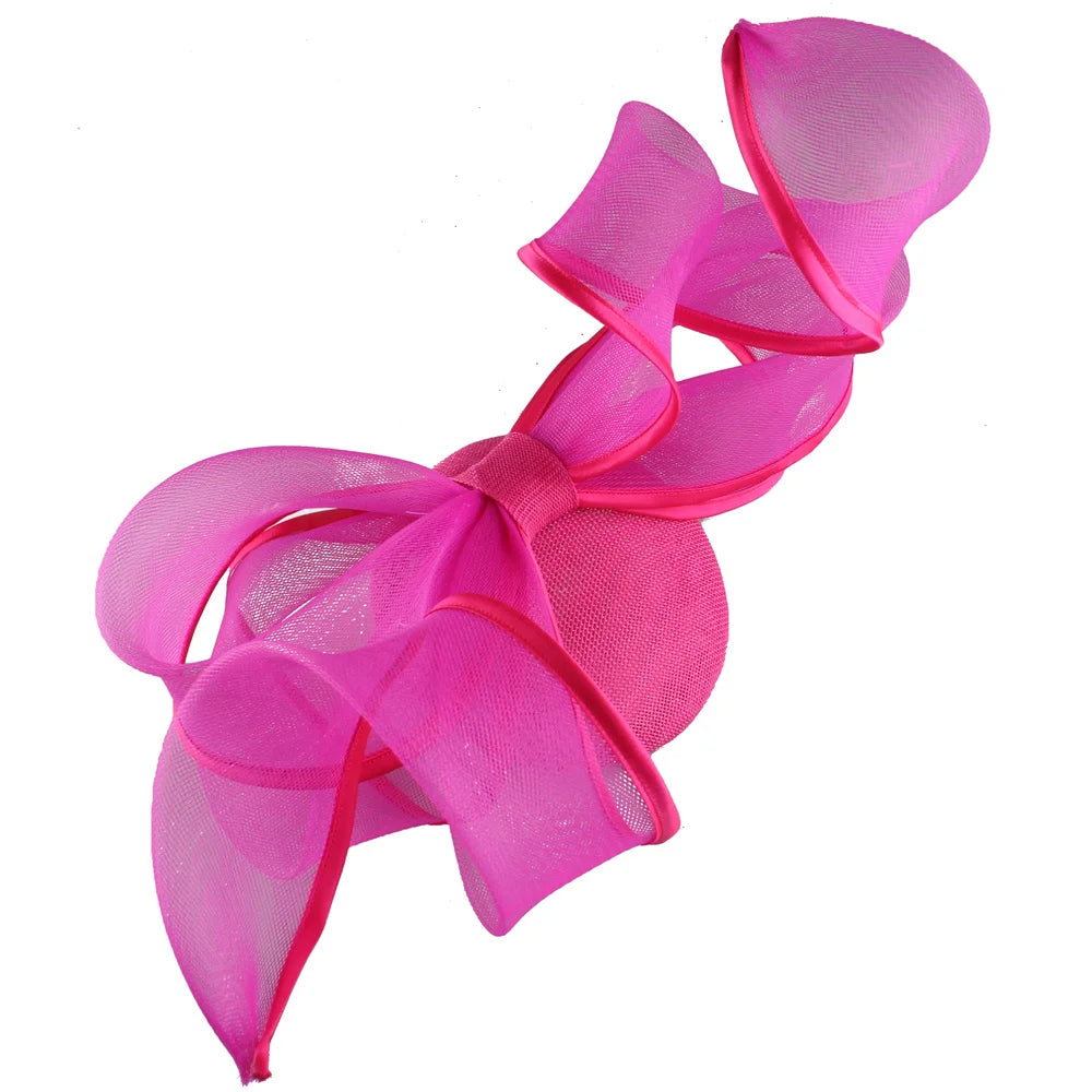 2025 New Fascinators Hat Beige Bowknot Light Blue Cocktail Fedoras Derby Accessory Headbands Lady Chuch Headpiece Headwear