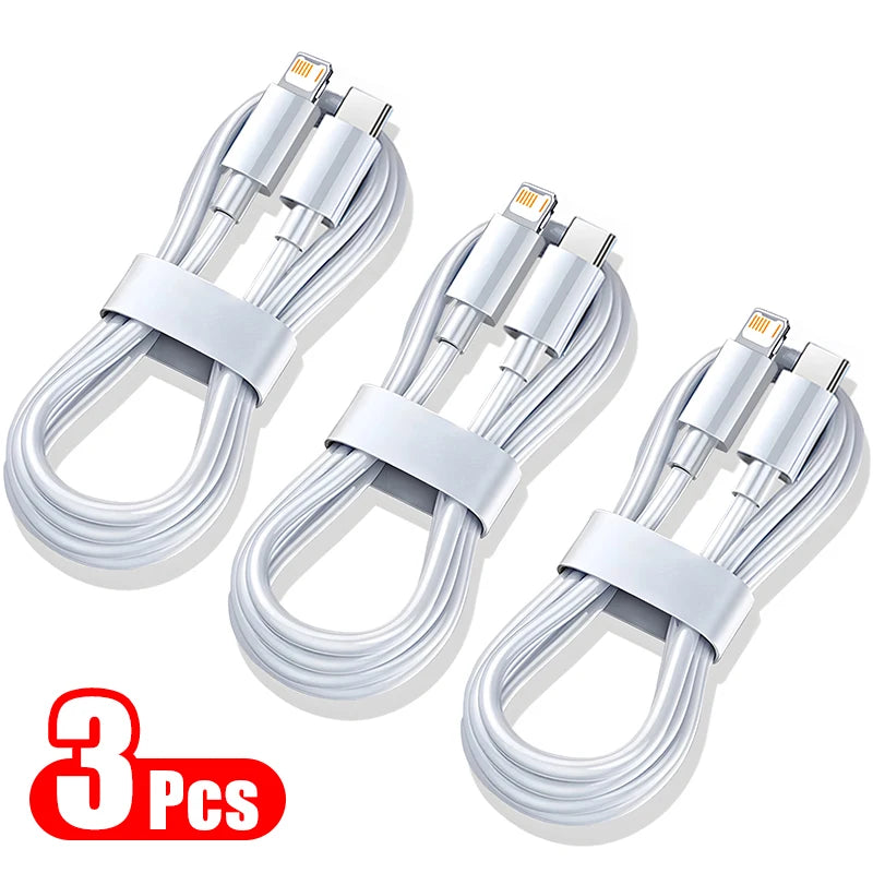 1-3 PCS PD 35W USB Cable for iPhone 16 15 14 13 12 11 Pro Max Plus XR XS Fast Charging USB C Charger Cable Date Wire Accessories