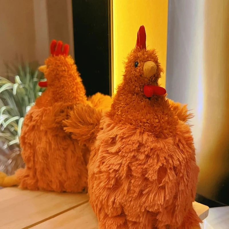 Chicken Doll Stuffed Animals Plush Toy Fluffy Chicken Soft Toy Kid Birthday Christmas Gift Toy Home Room Decor
