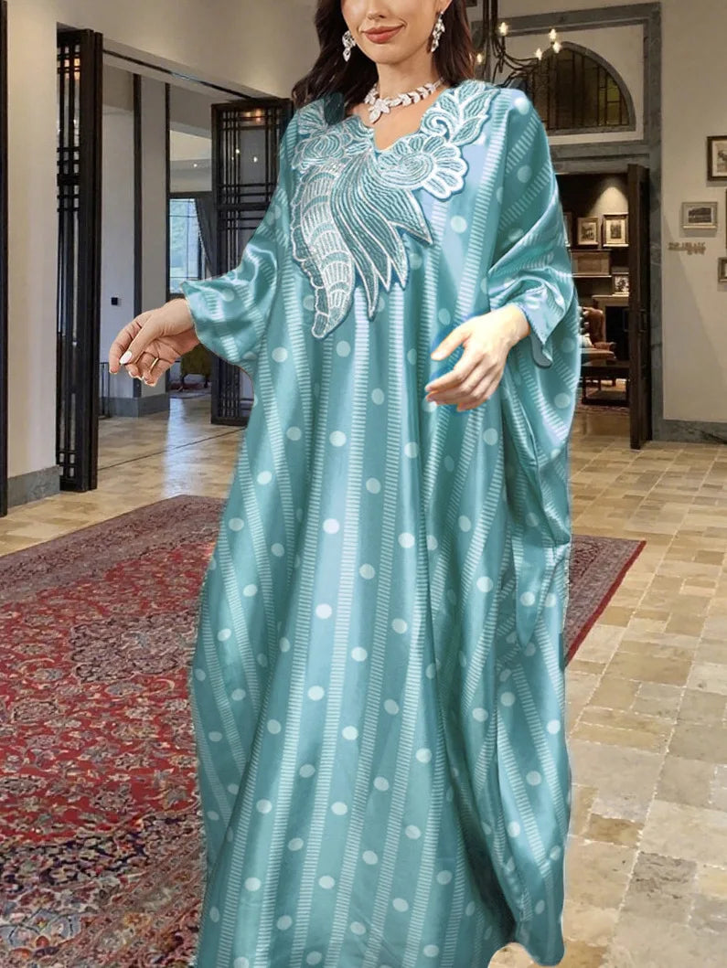 Women African Muslim Fashion Kaftan Evening Party Dresses Boubou Outfits