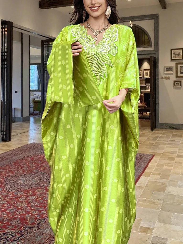 Women African Muslim Fashion Kaftan Evening Party Dresses Boubou Outfits