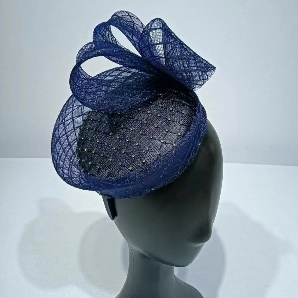 Handmade Femme Mariage Headpiece Fascinator Hat Women Formal Wedding Church Event Tea Millinery Cap Feather Kentucky Derby Race