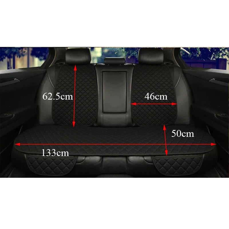 Universal Car Seat Cover Protector Linen Front Rear Back Flax Summer Cushion Pad Mat Sedan Suv Pick-up Car Interior Accessories