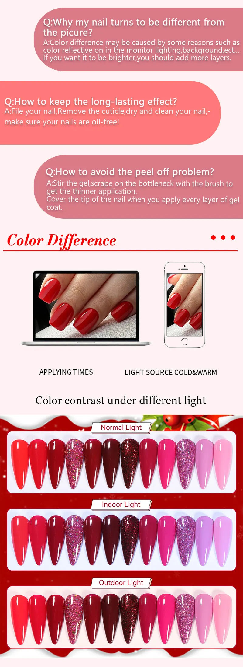 UV Gel Nail Polish | Brown Red Purple Coffee Shades | HotTrendyPicks