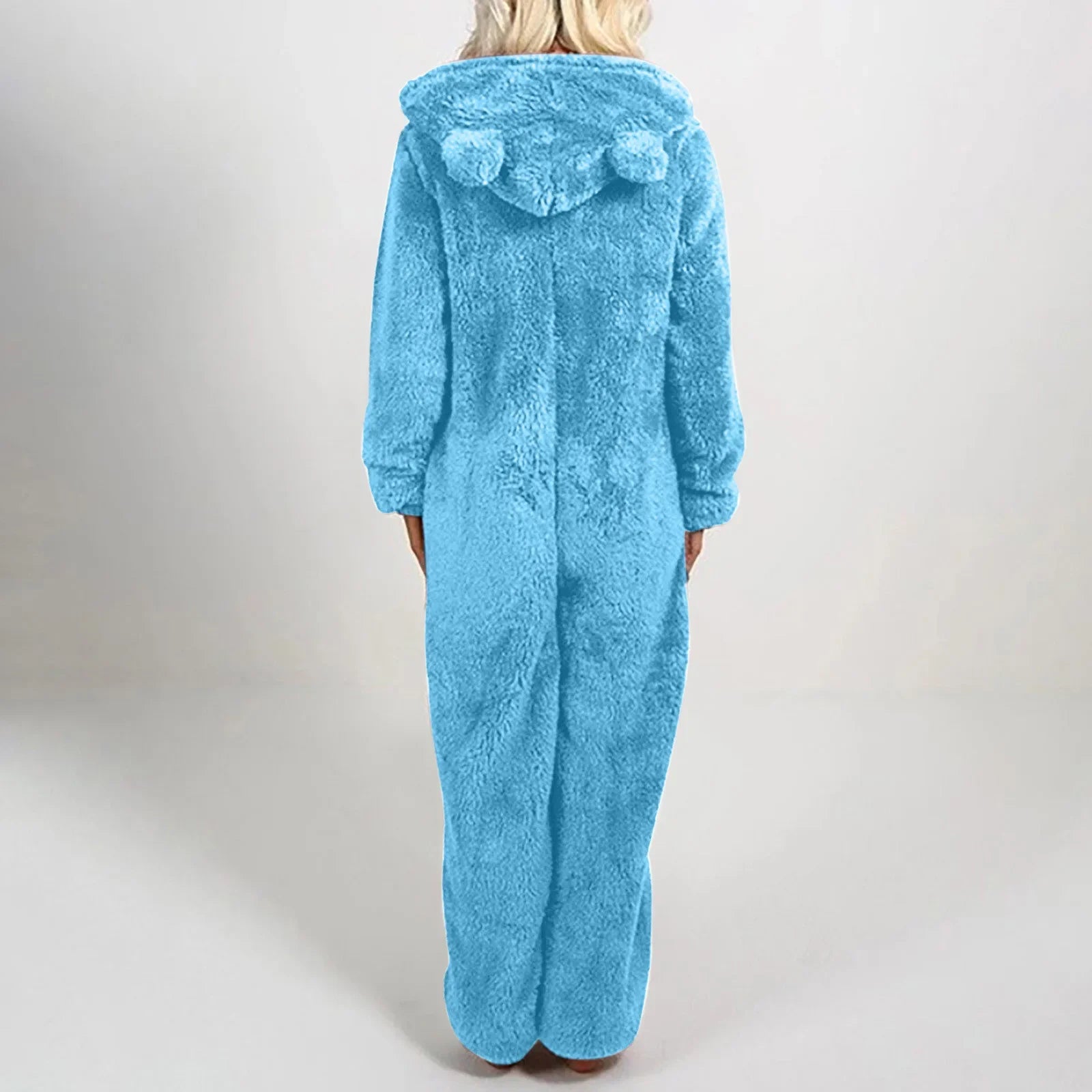 Autumn Winter Thick Fleece Women's Onesie Pajamas with Hat Casual Style Comfortable Soft Fabric