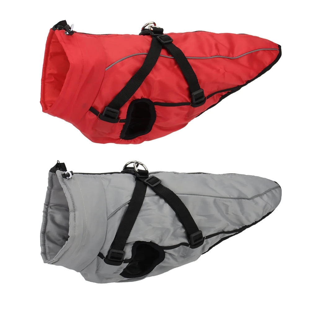 Winter Dog Coat & Harness Vest | Medium & Large Dogs | French Bulldog