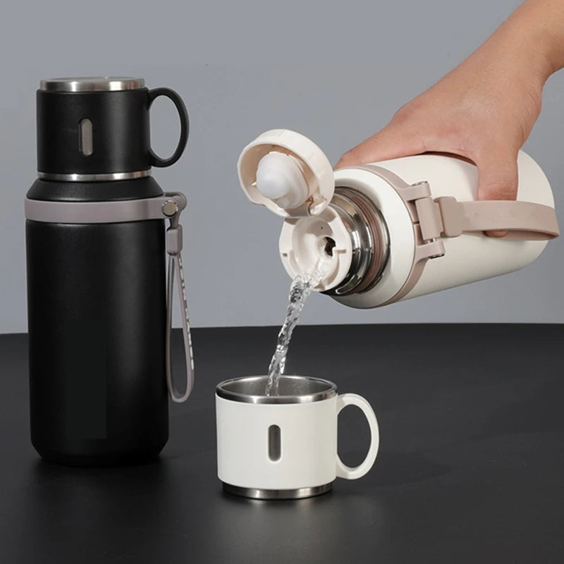 600ml Stainless Steel Travel Thermal Mug | Leak-Proof Thermos Coffee Cup