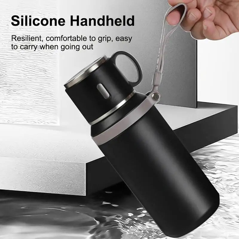 600ml Stainless Steel Travel Thermal Mug | Leak-Proof Thermos Coffee Cup