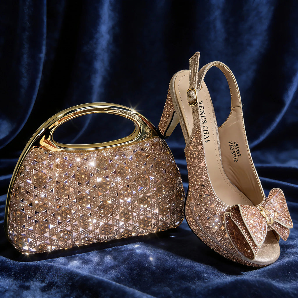 Women's Rhinestone Peep Toe High Heel Sandals | Spike Heel Party Shoes | EU 37–43