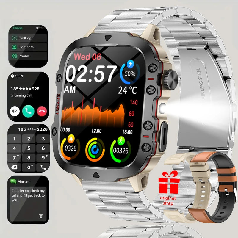 Bluetooth Smartwatch | Heart Rate Sleep Tracker | Gift for Men & Women