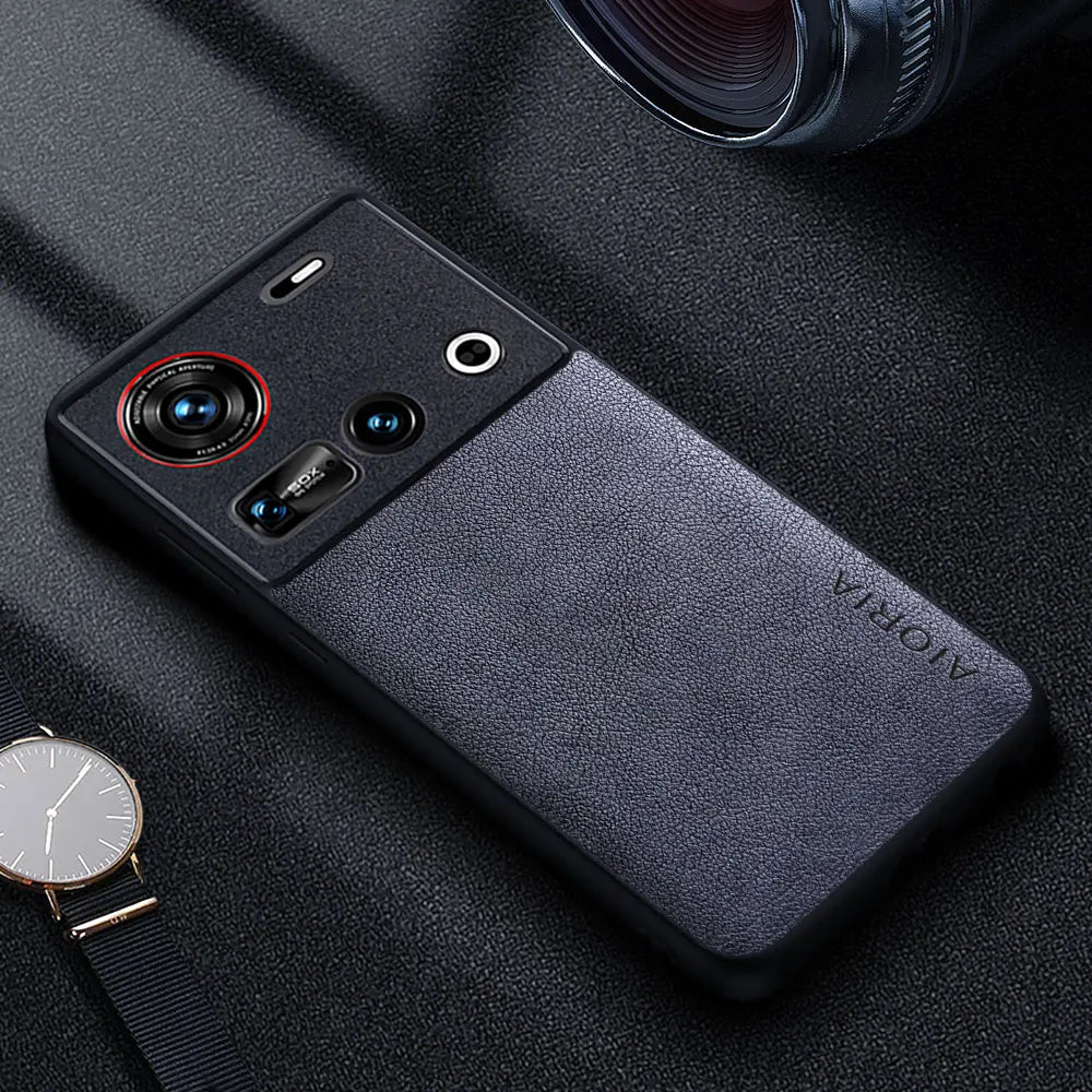 Premium Luxury leather Phone Case for Nubia Z70 Z60 Ultra Z60S Pro Retro Business Style Solid color cover funda capa