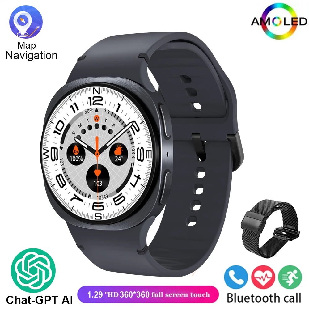2025 GPS Smart Watch | AMOLED Heart Rate Bluetooth Call Waterproof | Men & Women