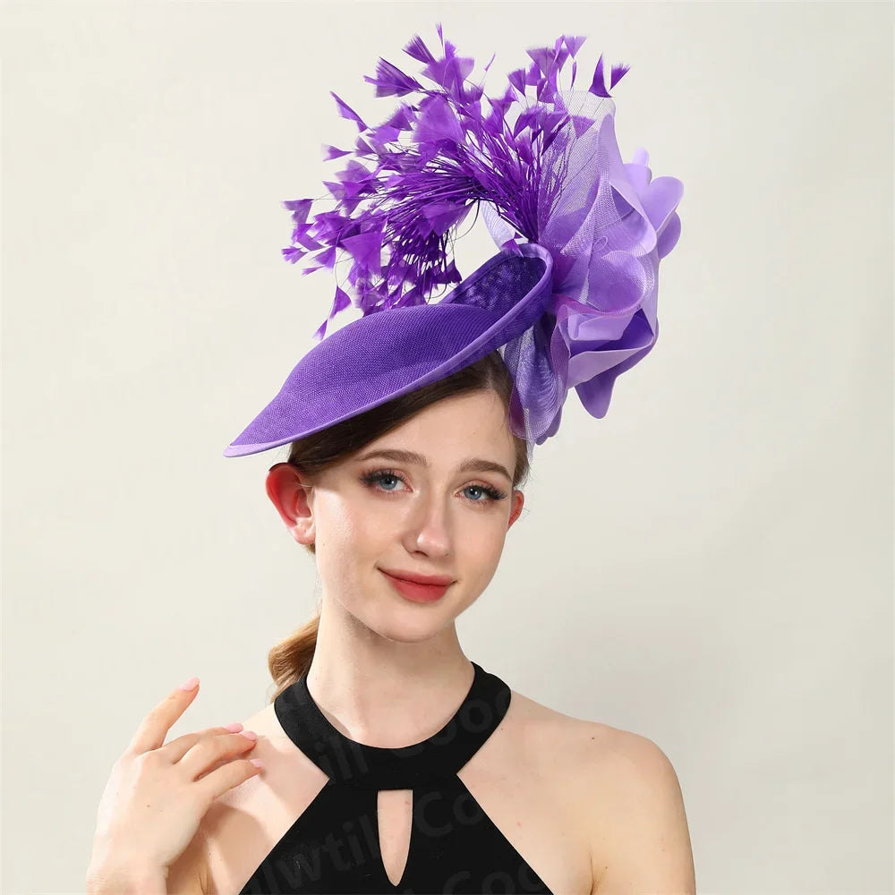 Women's Formal Tea Party Headpiece and Cocktail Church Chapeau Cap Headband Millinery