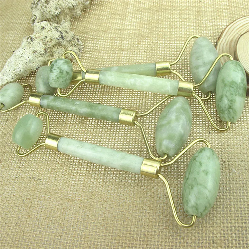 Natural Jade Facial Massage Roller | Anti-Wrinkle Face Slimming Beauty Tool | HotTrendyPicks