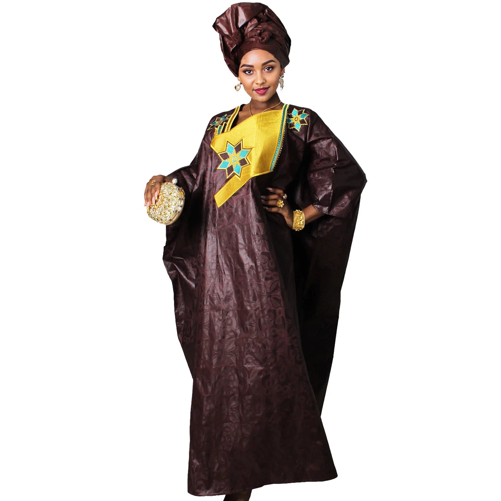 African Attire For Women Abaya Embroidery Plus Size Elegant Party Dress