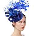Women's Fascinator Hat With Rose Flower  Elegant Weddings Pillbox Cap Beautiful Luxury Derby Hat Chapeau
