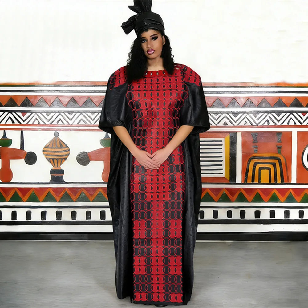 Plus Size Dashiki Ankara Dress with Headscarf | African Wedding Party Wear | Women