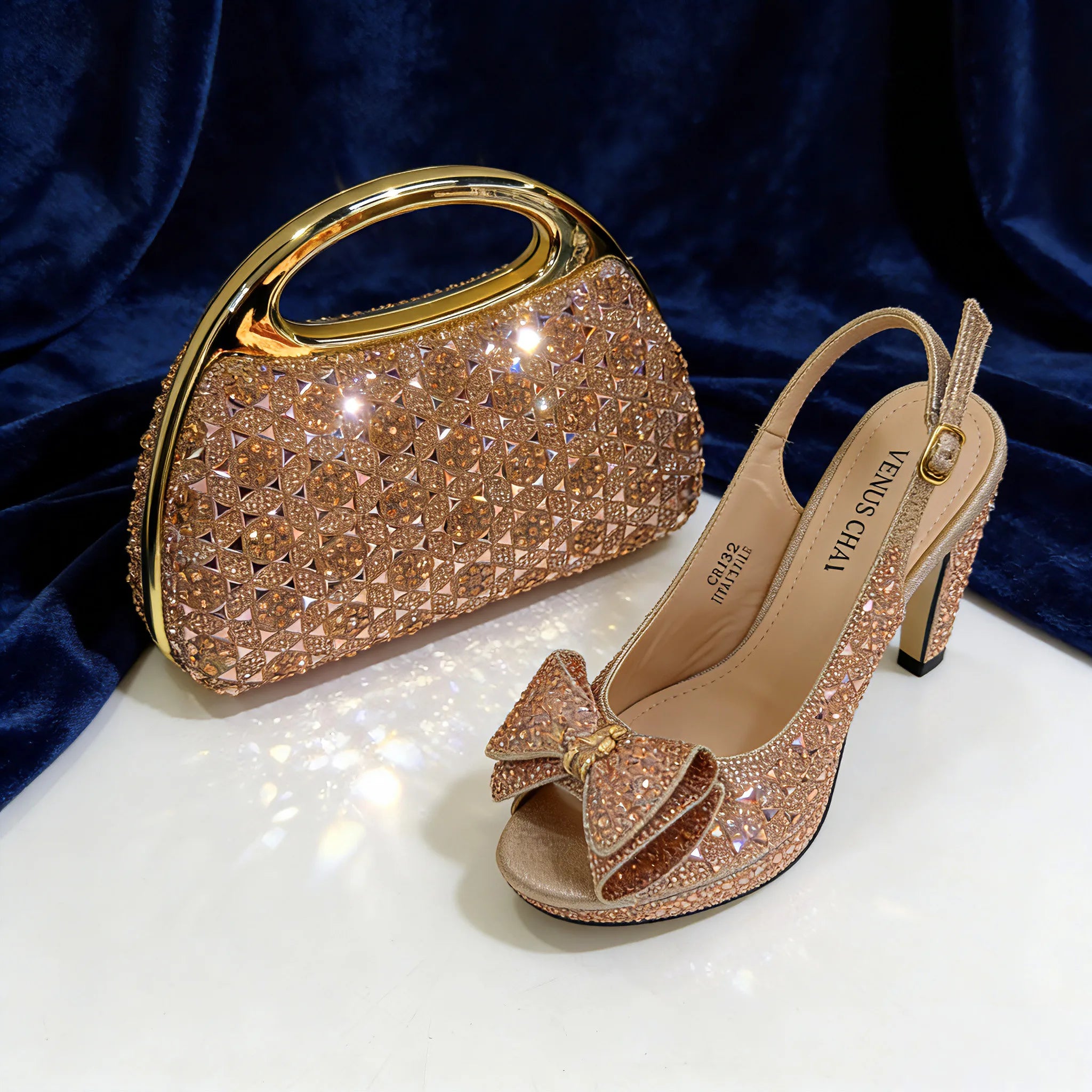 Women's Rhinestone Peep Toe High Heel Sandals | Spike Heel Party Shoes | EU 37–43