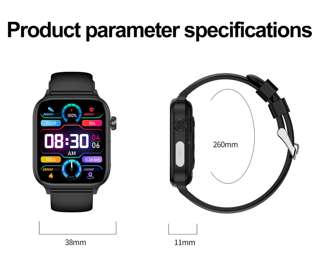 2025 AI Health Smartwatch | ECG+PPG Blood Lipids Uric Acid Body Composition | Men
