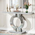 43.3-Inch (110cm)Mirrored Console Table, Modern Entryway Table with Thickened