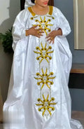 Traditional Embroidery African Dress | Church & Wedding Women's Outfit