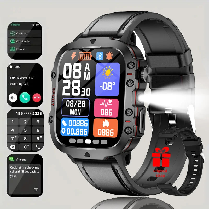 Bluetooth Smartwatch | Heart Rate Sleep Tracker | Gift for Men & Women