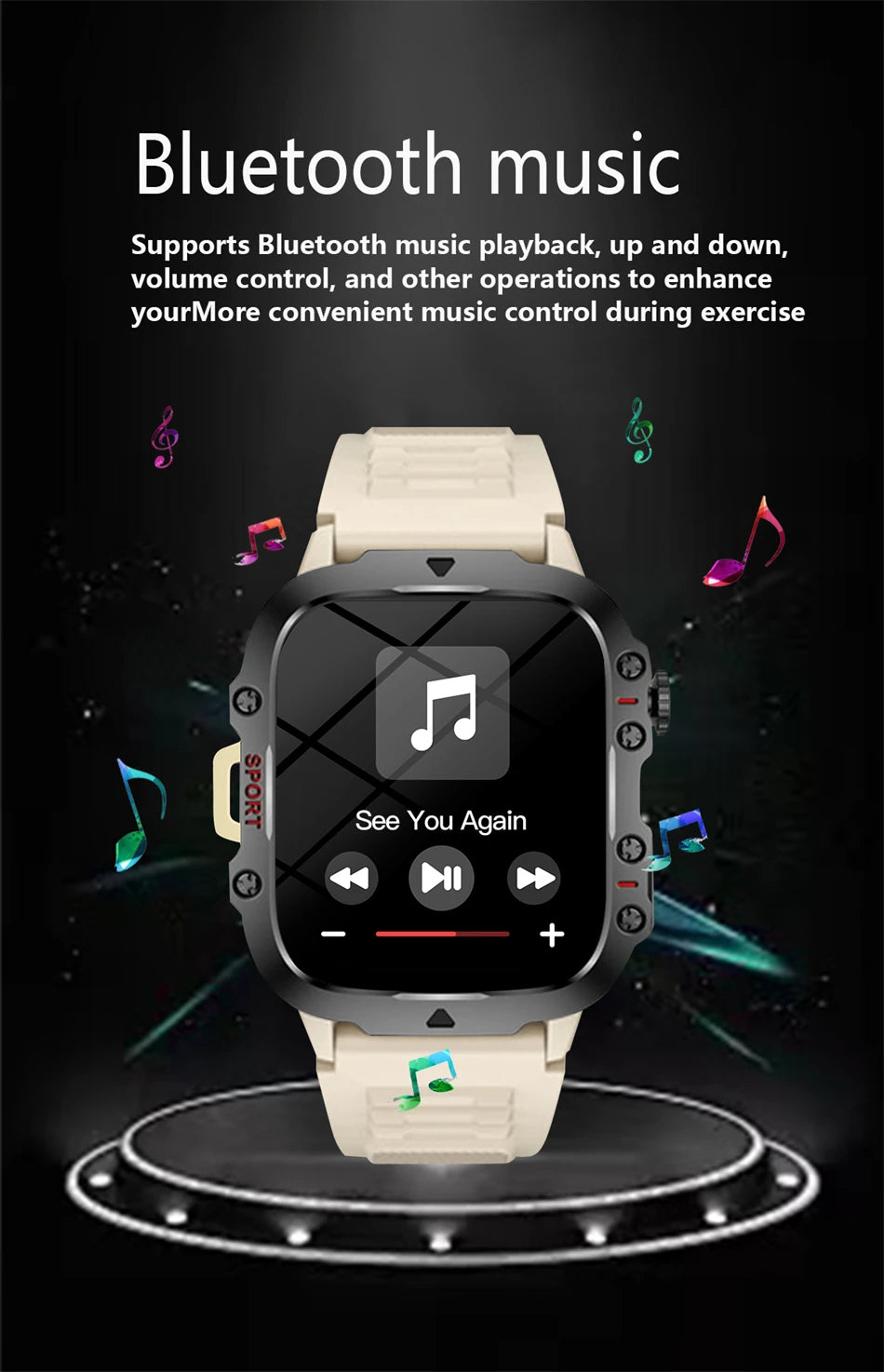 Bluetooth Smartwatch | Heart Rate Sleep Tracker | Gift for Men & Women