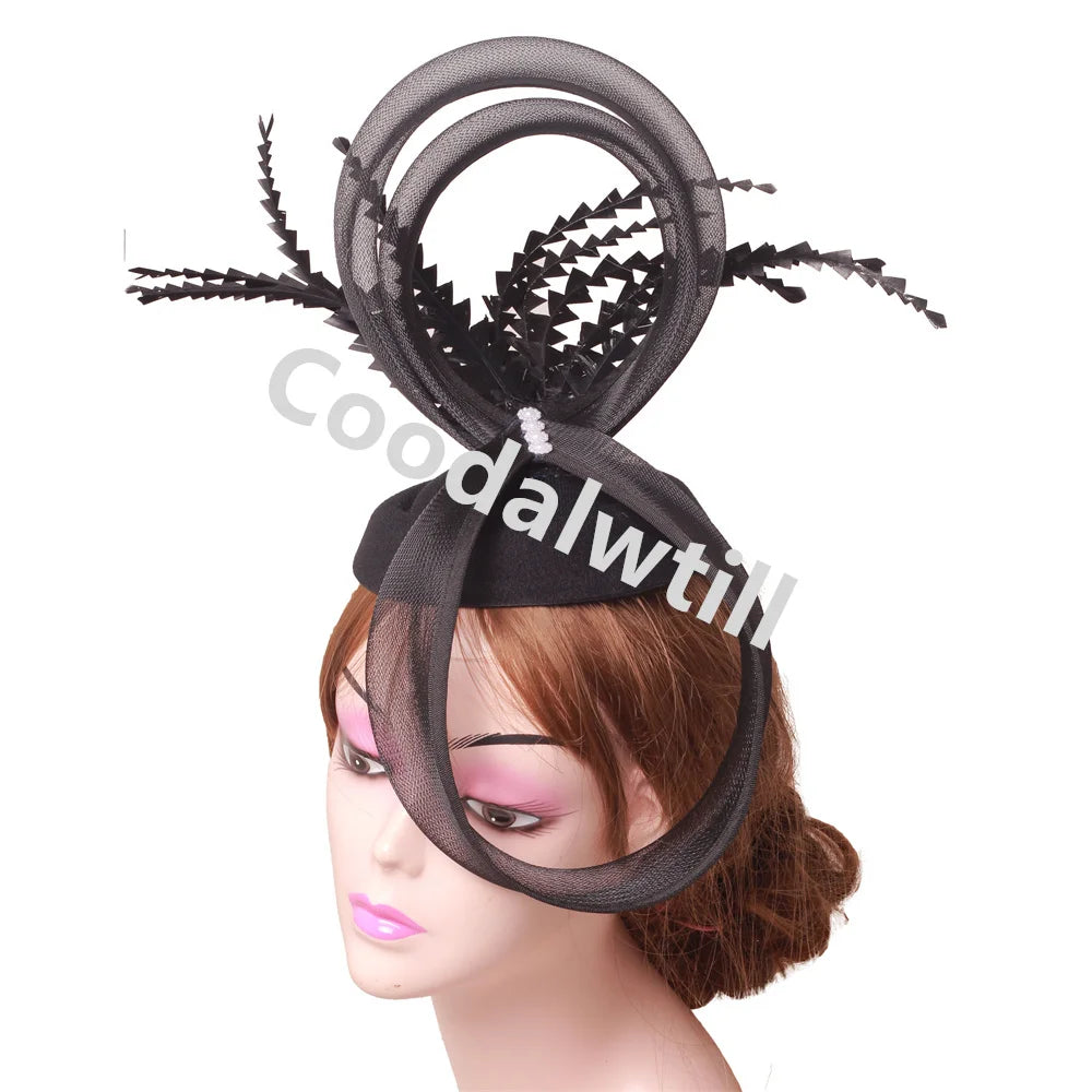 Women Cocktail Church Veils Pillbox Cap Fascinator Hat Accessories Elegant Ladies Femme Party Dinner Chapeau Cap Bride Headwear